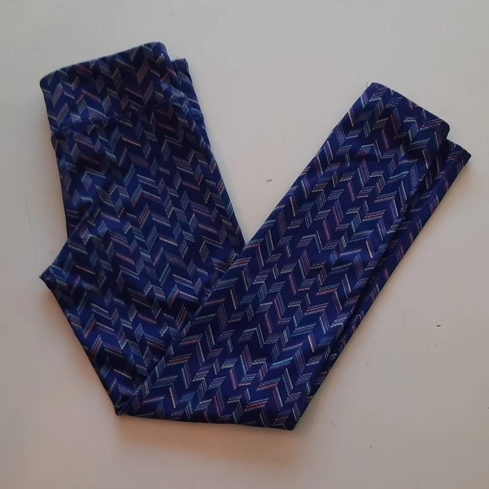 Old Navy Active purple patterned athletic full length leggings size medium 8